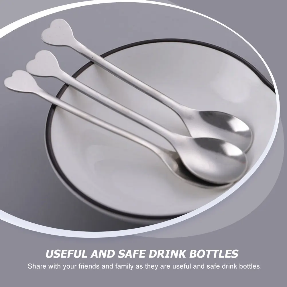 

12pcs Heart Shaped Spoons Stainless Steel Stirring Spoon Long Handle Mix Coffee Muffins Iced Tea Yogurt Dessert Spoon