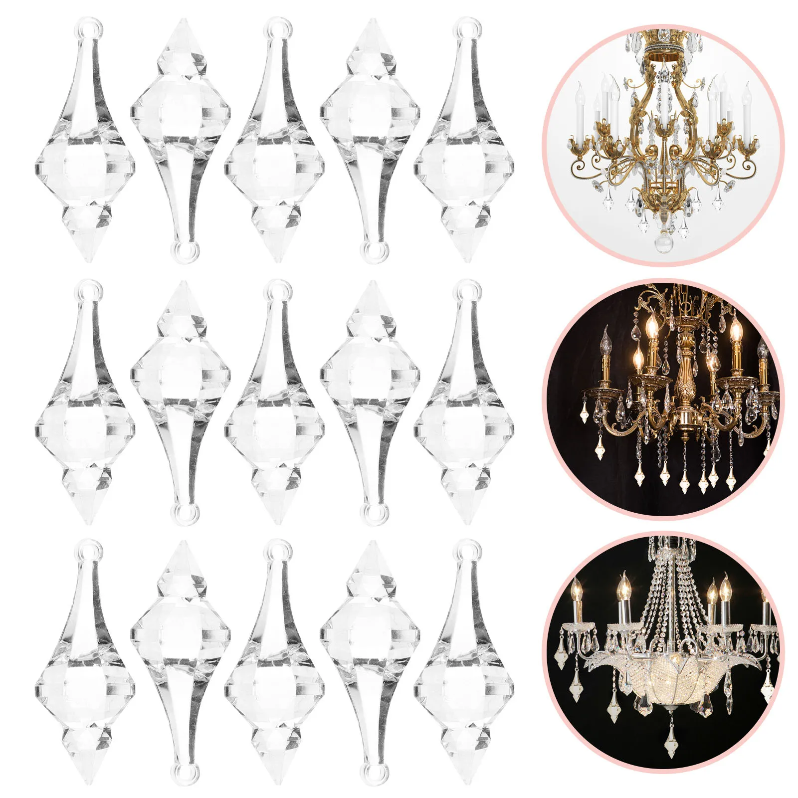 

1 упаковка, сверкающие хрустальные подвески для люстр, подвесные декорации, прочный светильник, украшение, замена кристаллов люстры