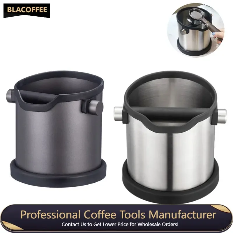 

Coffee Powder Residue Box Portable Stainless Steel Removable Non-Slip Espresso Coffee Knock Box Container Waste Bucket