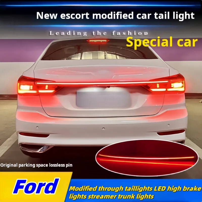 Applicable to 21-22 for Ford Forus through light rear tail light modification LED high brake light rear trunk light upgrade