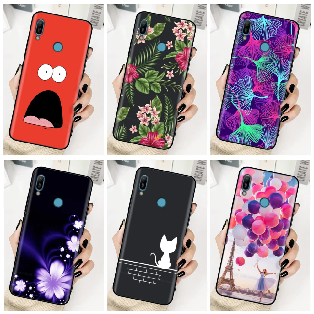 Voor Huawei Y6 2019 Case Zachte Siliconen Bumper Tpu Cover Case Voor Huawei Y6 2019 Y 6 Y6 2019 MRD-LX1 Leuke Telefoon Gevallen Coque