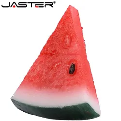 JASTER Watermelon USB Flash Drive 64GB Cute Fruit Memory Stick 32GB Creative Gifts For Kids Pen Drive 16GB Red External Storage