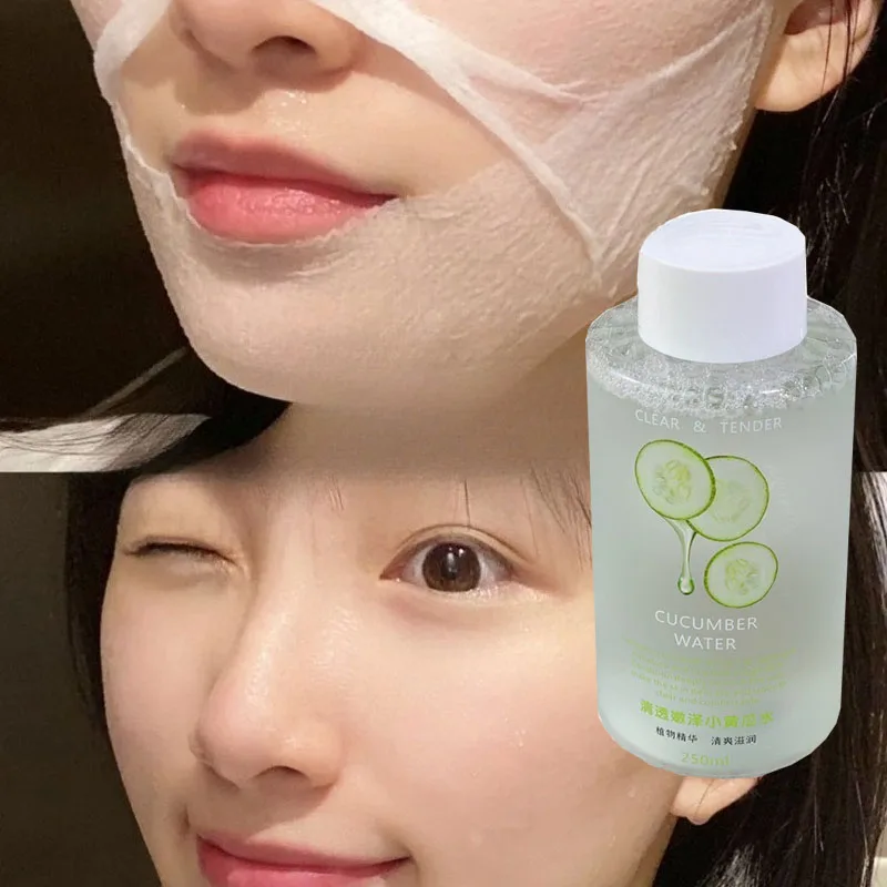 

Clear and tender cucumber lotion refreshing hydrating moisturizing delicate pores soothing skin wet compress skin care