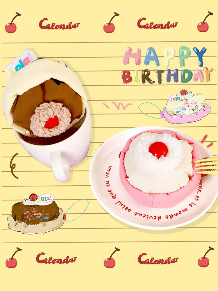 2025 New Original Cake Earphones Small Bag Cute Girl Portable Student Sundries Storage Key Change Bag Birthday/holiday Gift