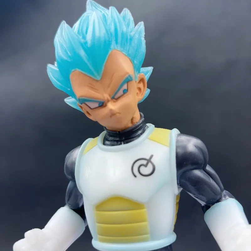 21.5cm Dragon Ball Super Saiyan Beijita Action Figure Handmade Blue Hair Sun Wukong Model Ornament Anime Collectible for Fans