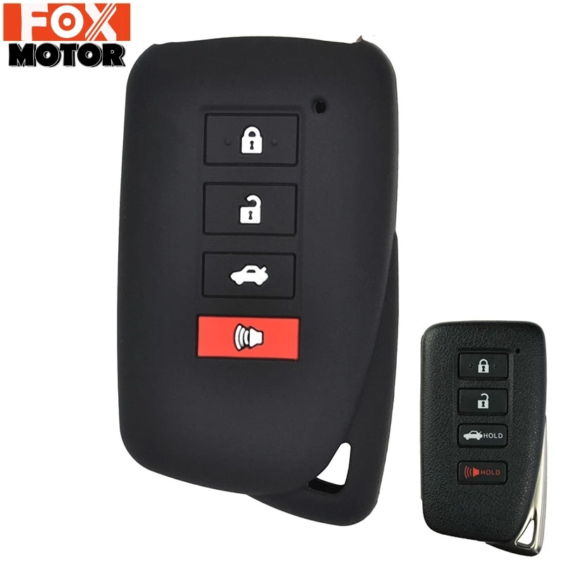 4 Button Silicone Key Fob Cover Case For Lexus ES350 GS350 GS450h IS250 RC350 NX200T NX300h LX570 Car Remote Holder Protector