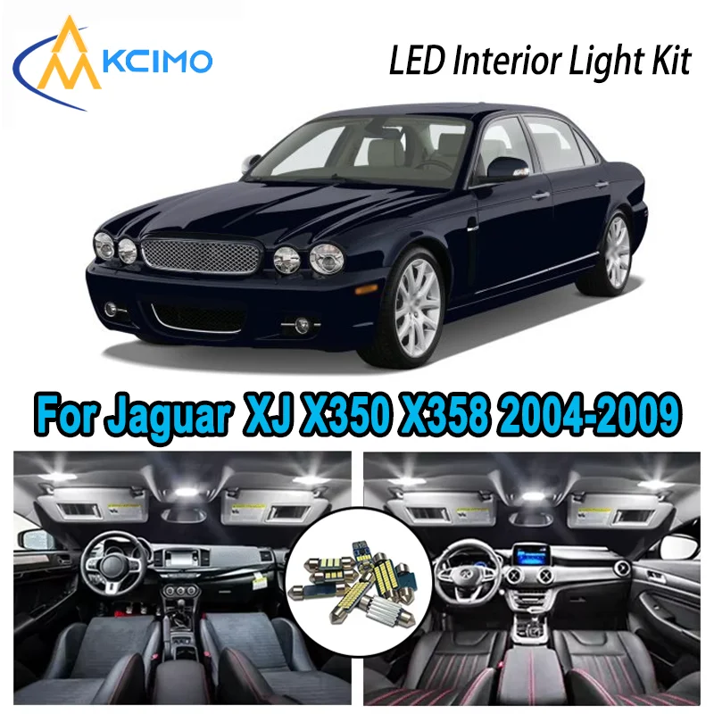 

High-Quality LED Interior Kit for Jaguar XJ X350 X358 XJ6 XJ8 XJR XJ8L XJ6L 2004-2009 Error-Free Dome Map Trunk Automotive Lamps