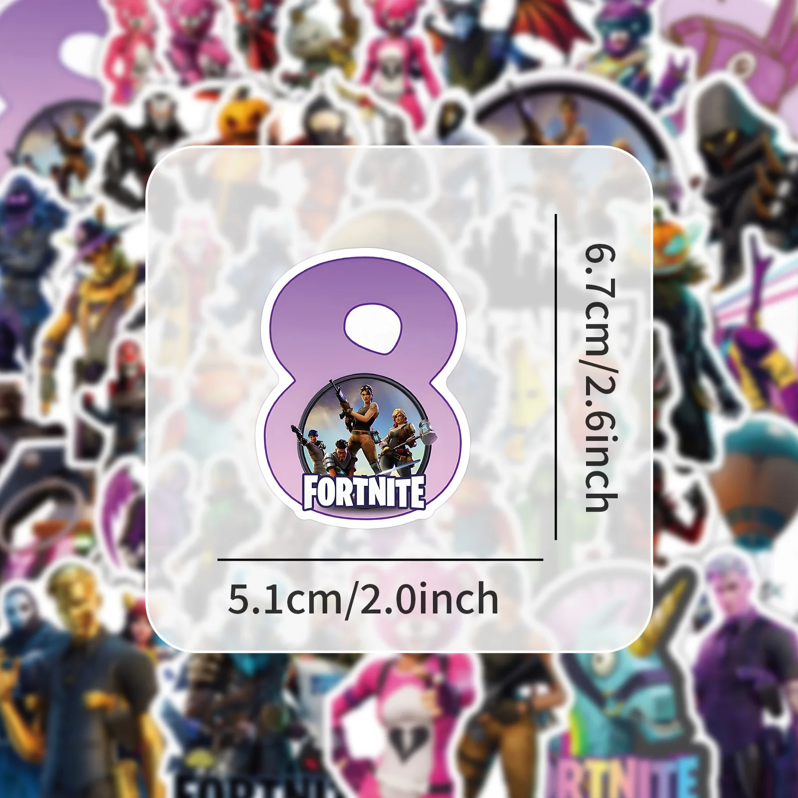 Fortnite Creative Personality Graffiti Sticker Animation Cartoon Goo Card Mobile Phone Case Scooter Water Cup Sticker Decoration view 3