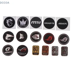 Fans Sticker Power Supply 80plus Certification Computer Host Fan Sticker Exhaust Fans Label Chassis Fan Stickers Graphics Card