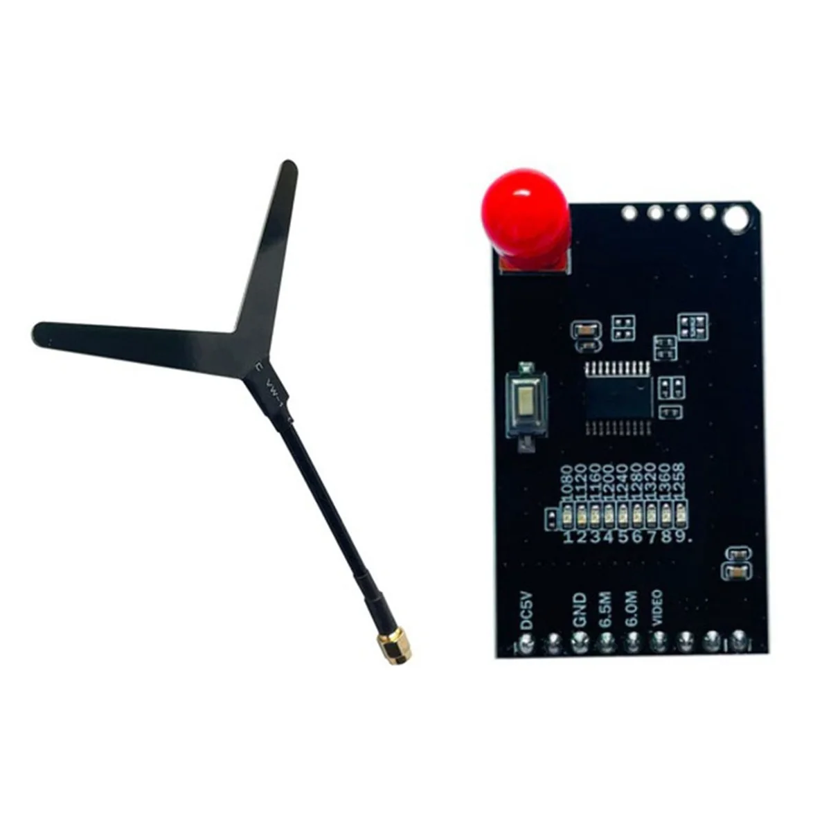 

A57G-1.2G 1.3G VRX 9 Channels FPV Video Audio Receiver Long-Distance Transmission for 800D FPV Goggles