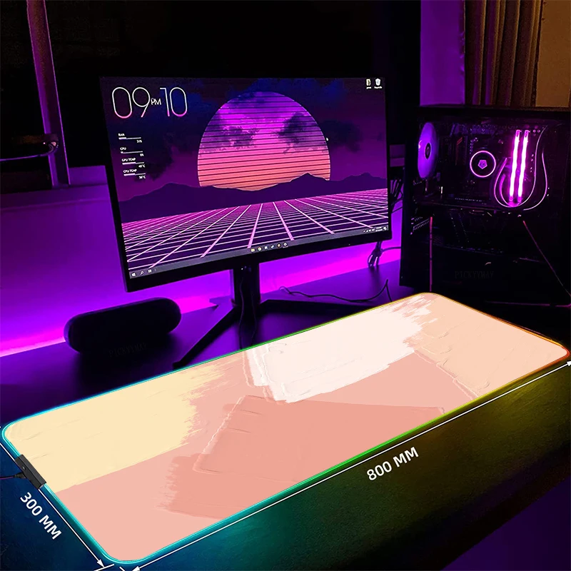 

Colour RGB Mouse Pad Gaming Mousepads LED Mouse Mat Keyboard Mat Anti-slip Best Choice Mousepad XXL Luminous Desk Rug