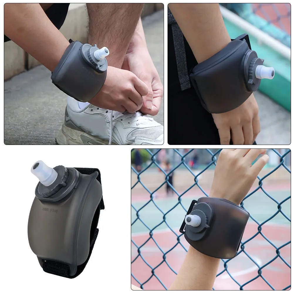 

Wristband Water Bottle 500Ml Silicone Portable Fitness Drinking Bottle For Outdoor Sports Gym Running Anti-Burst Durable