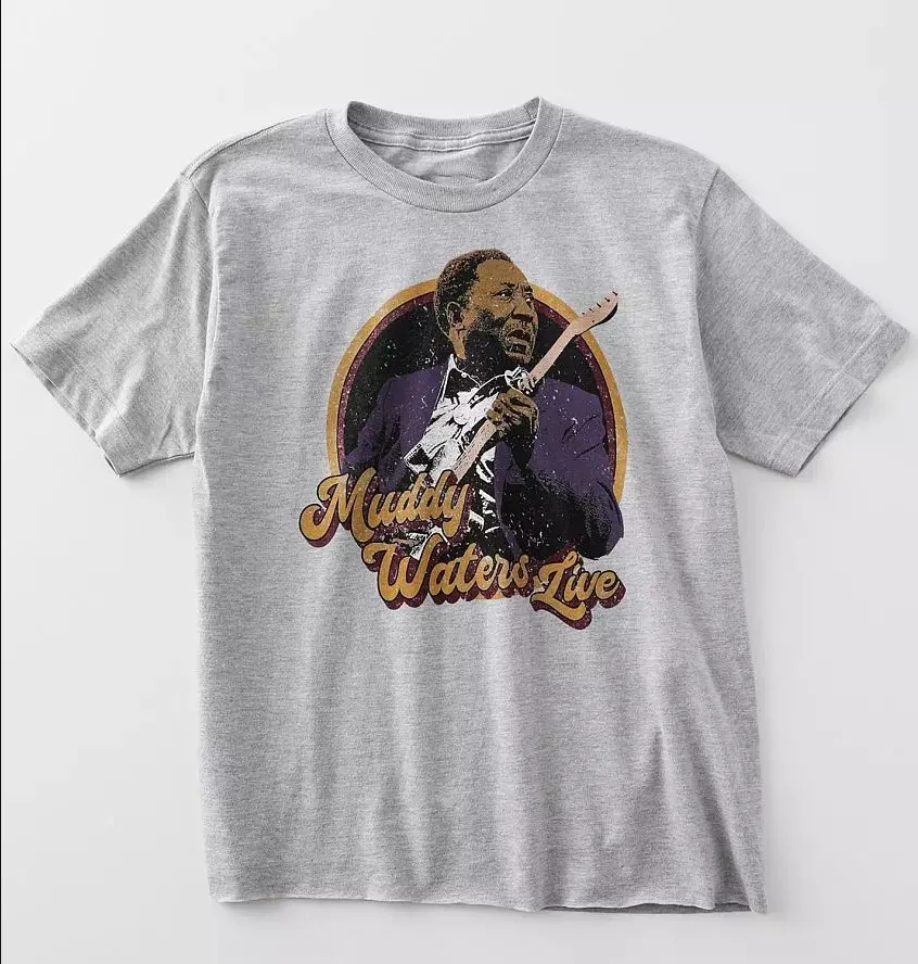 Vintage Muddy Waters Live T-Shirt Sport Gray  Unisex S-234XL CC1200