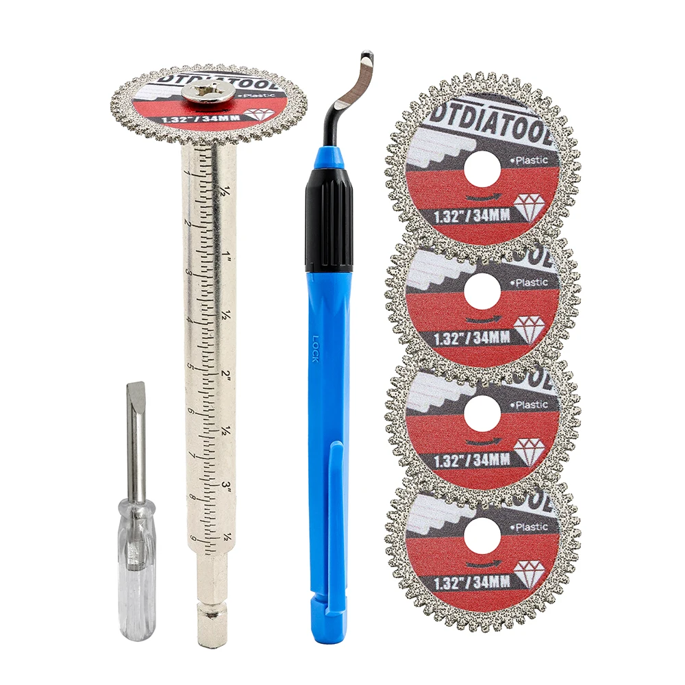 

DT-DIATOOL Inside Pipe Cutter for PVC Pipe Internal Plastic Cutter Plumbing Tools Set Deburring Tool PVC Pipe Cutter Diamond Cut