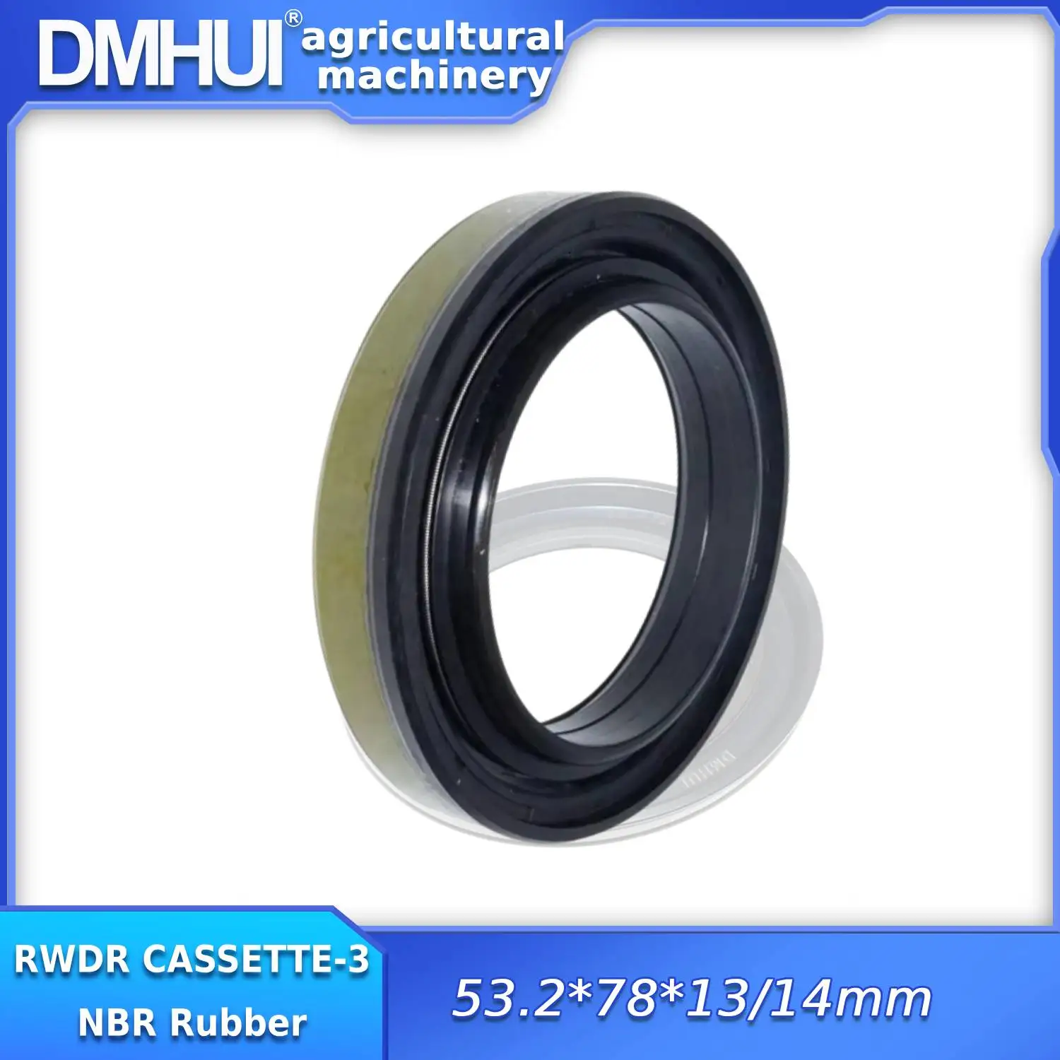 

DMHUI AL79951 DRIVE SHAFT SEAL Tractor Seal 53.2x78x13/14 mm NBR Rubber RWDR CASSETTE-3 Type ISO9001:2008