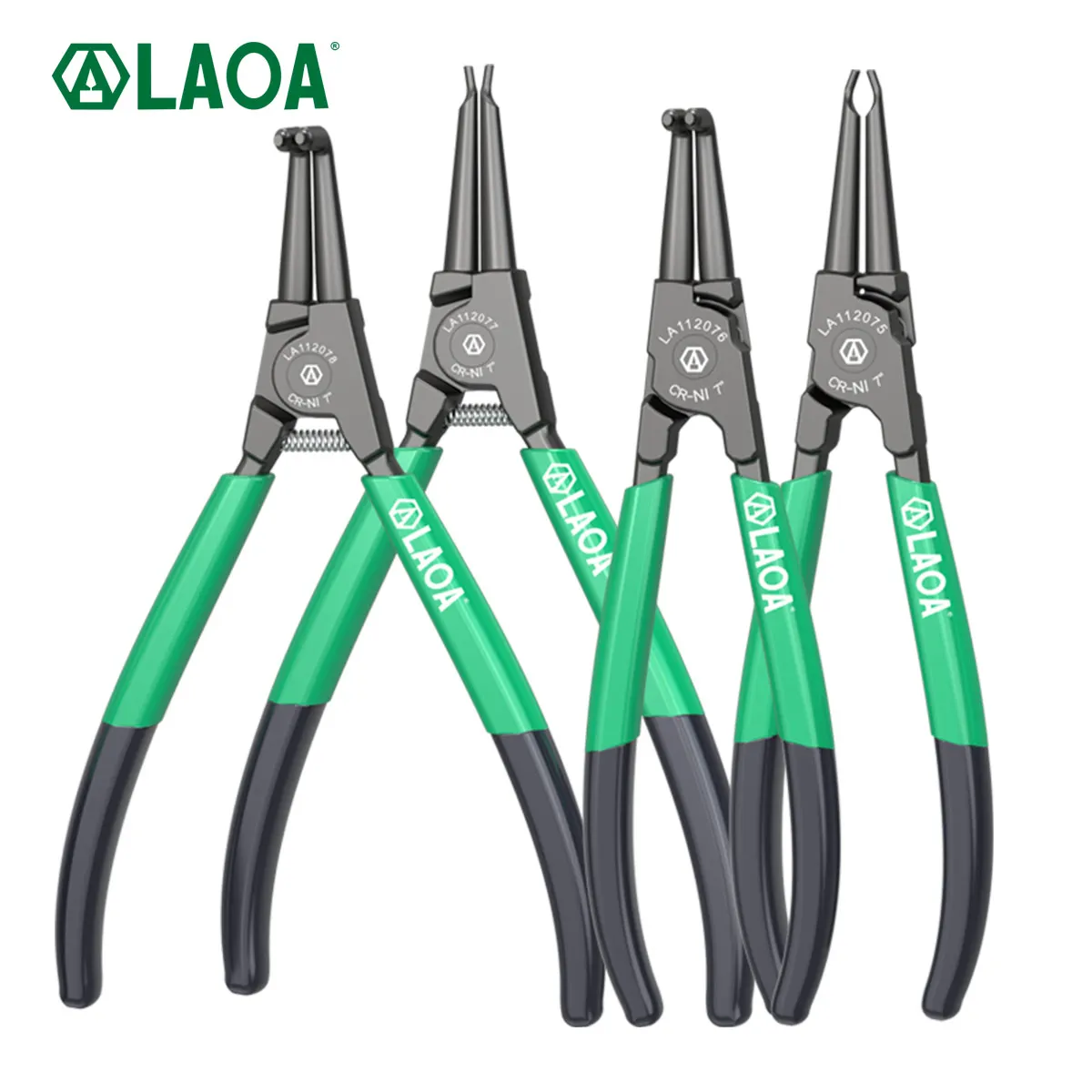 LAOA 7inch Internal External Straight/Bent Nose Circlip Pliers Retaining Ring Pliers