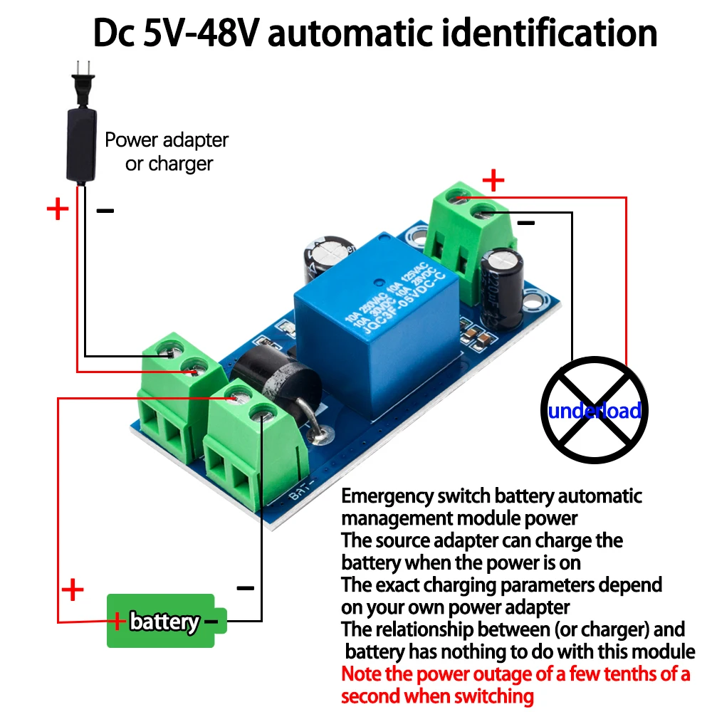 YX850 Power failure automatic switching standby battery lithium battery module 5V-48V universal emergency converter JY-850