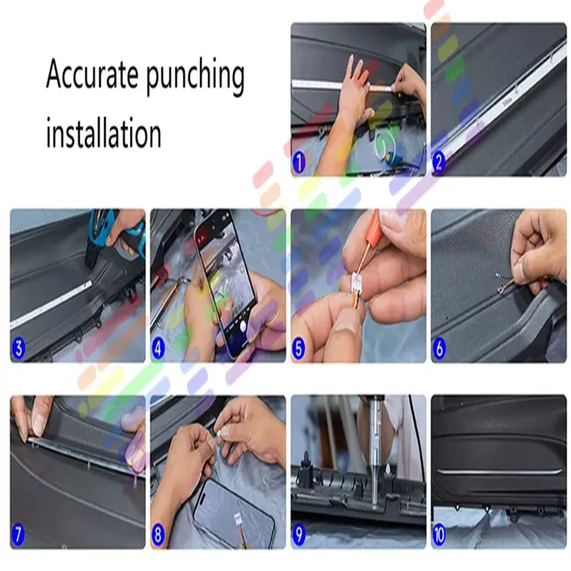 สำหรับรถฟอร์ด โฟกัส MK1 C170 ปี 2000~2004 2001 2/18 ชุดไฟตกแต่งภายในรถยนต์แบบ LED สำหรับไฟท้าย ไฟภายในห้องโดยสาร ไฟ LED แบบ USB RGB Ensemble Streamer