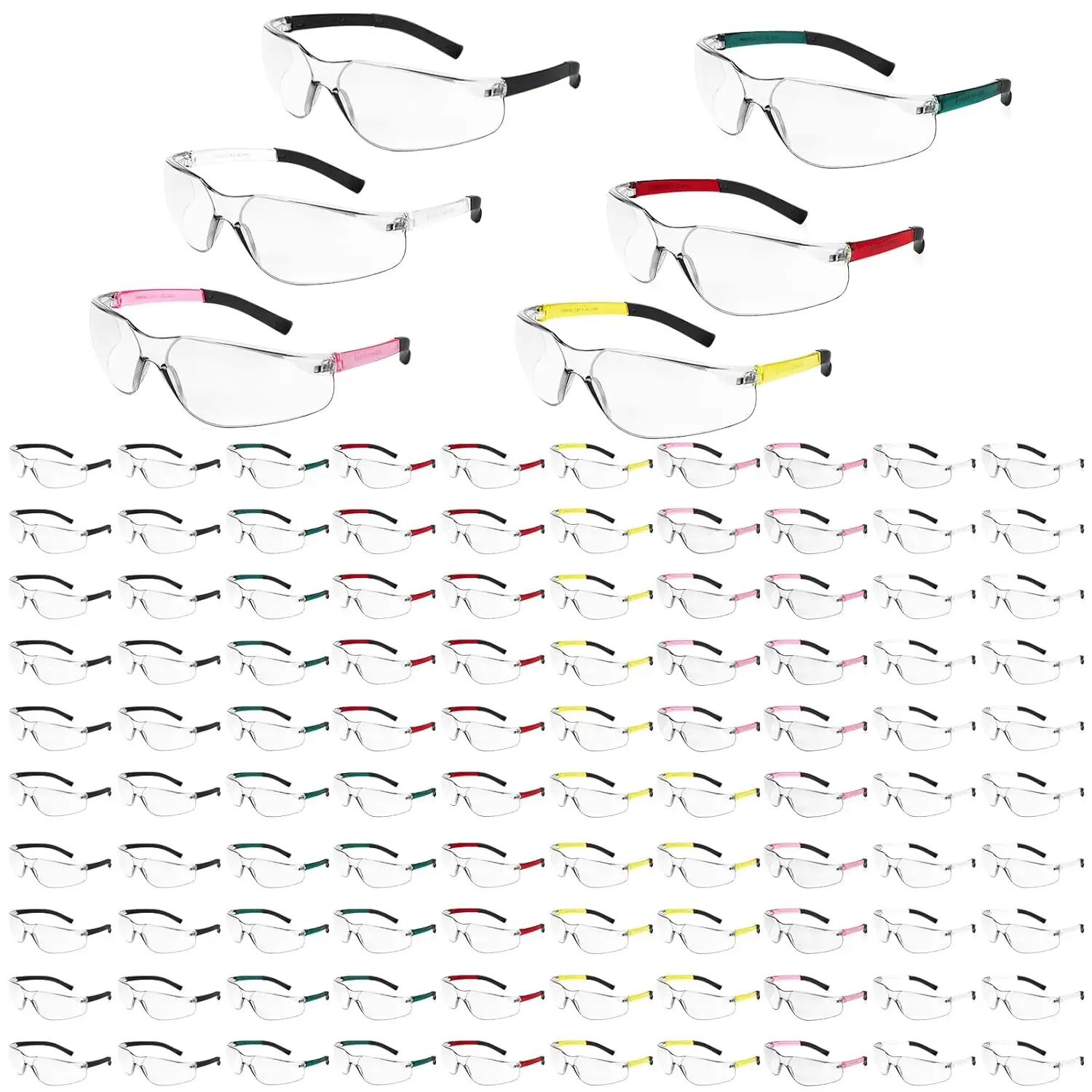 

Clear Safety Glasses Bulk 30 Pairs ANSI Z87.1 Scratch-Resistant Protective Eyewear for Work Lab Construction