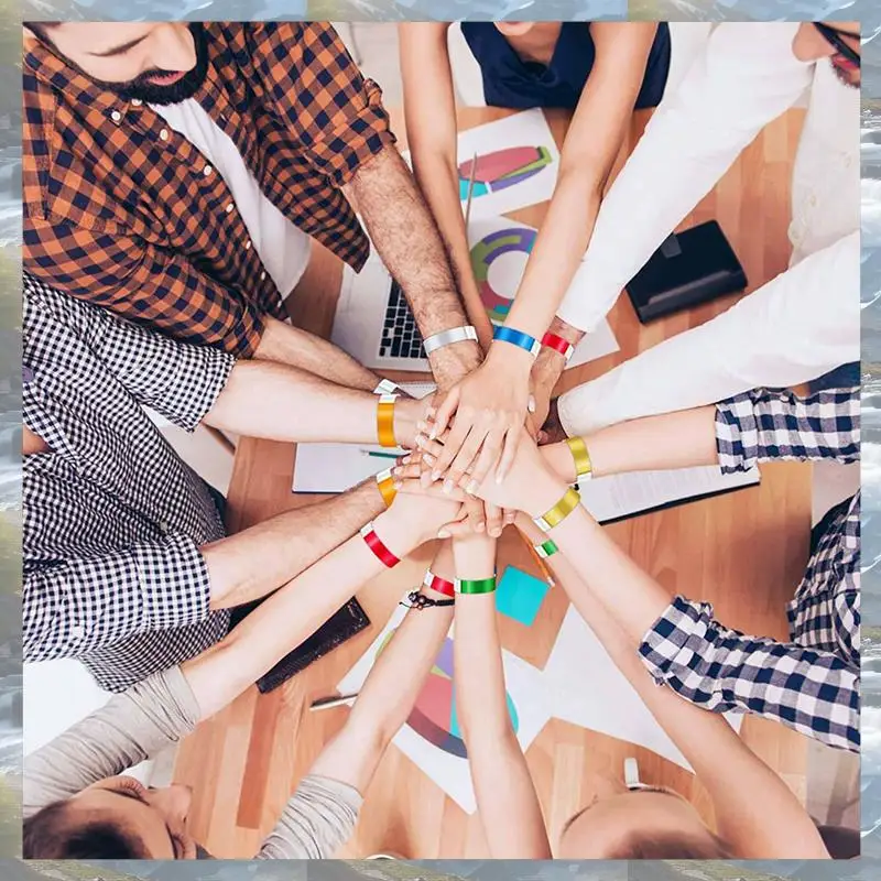 T82C Hot Sale-3000 PCS Neon Colored Wristbands For Events, Synthetic Paper Waterproof Lightweight Activity Identification Wristb