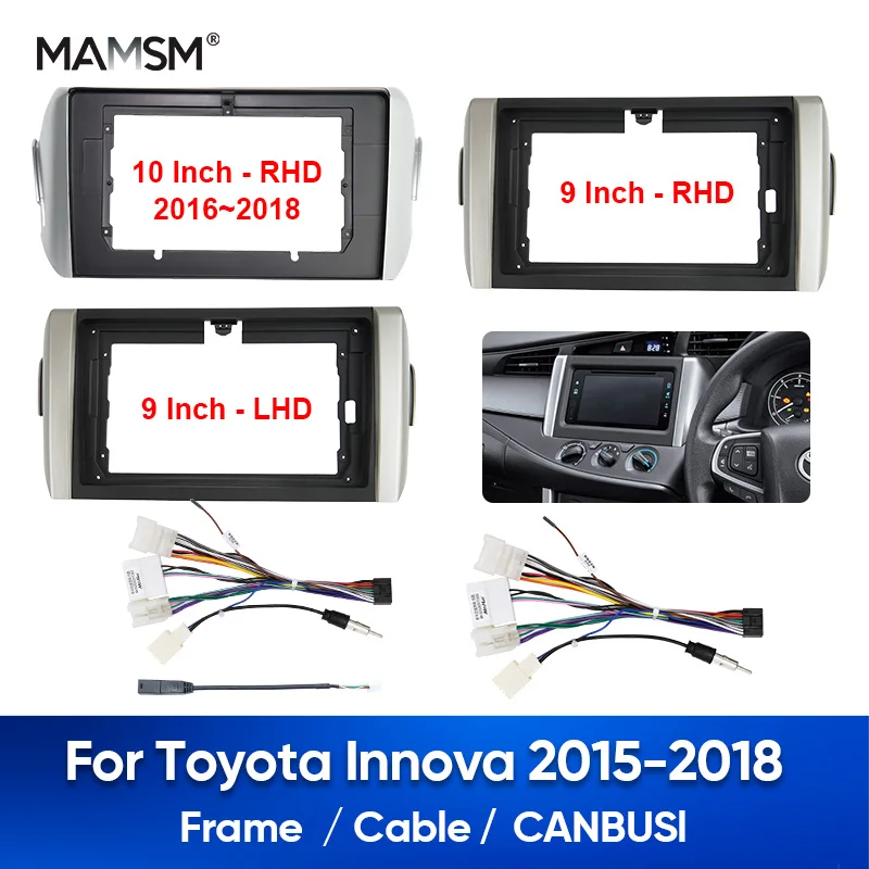 

MAMSM для TOYOTA INNOVA 2016-2018 Автомобильная стерео Рамка адаптер крышка радио аудио стерео 2DIN Fascia блинчик кабель жгут аксессуар