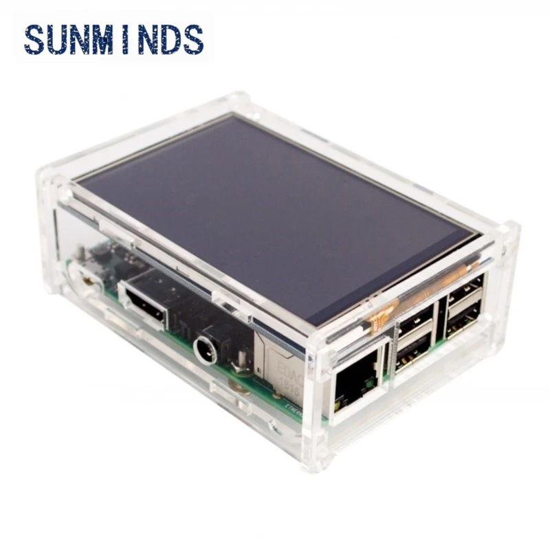 Boîtier acrylique pour Raspberry Pi 3 / Pi 2 modèle B 3,5 pouces LCD