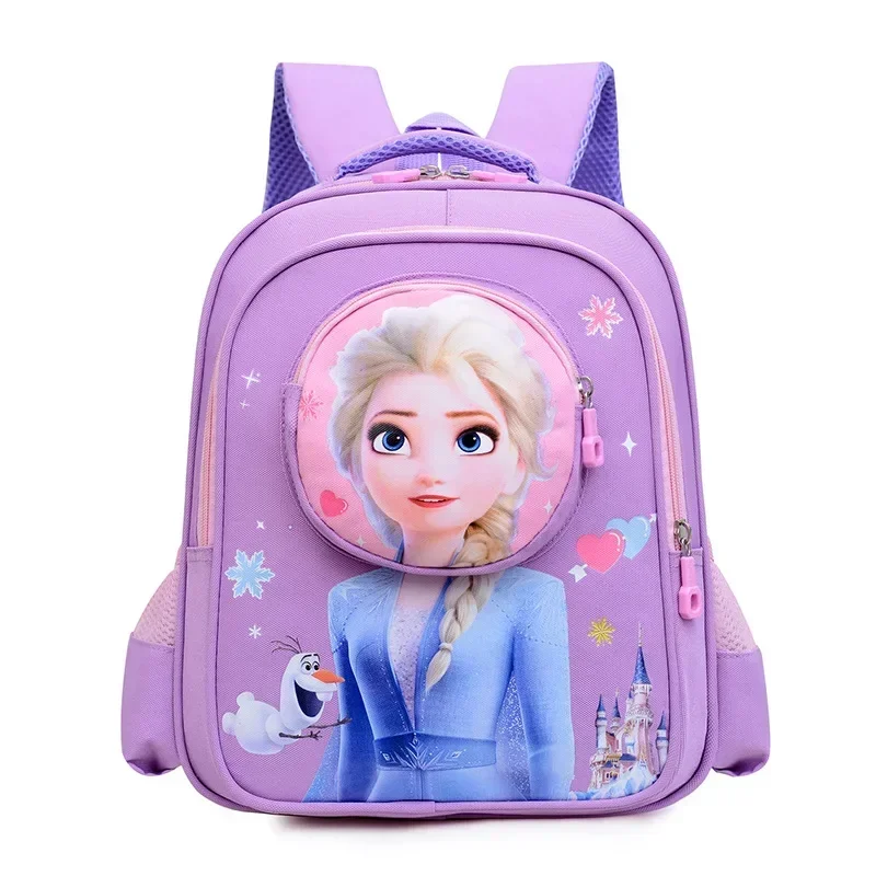 

Disney Cute Kindergarten Schoolbag Boys and Girls Backpack Frozen Elsa New Children's Schoolbag Cartoon handbag