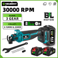 NEWBENY Brushless Drywall Cut Out Tool 30000RPM Cordless Cutting Saw Woodworking Cutter Power Tools Set For 21V 18V Battery