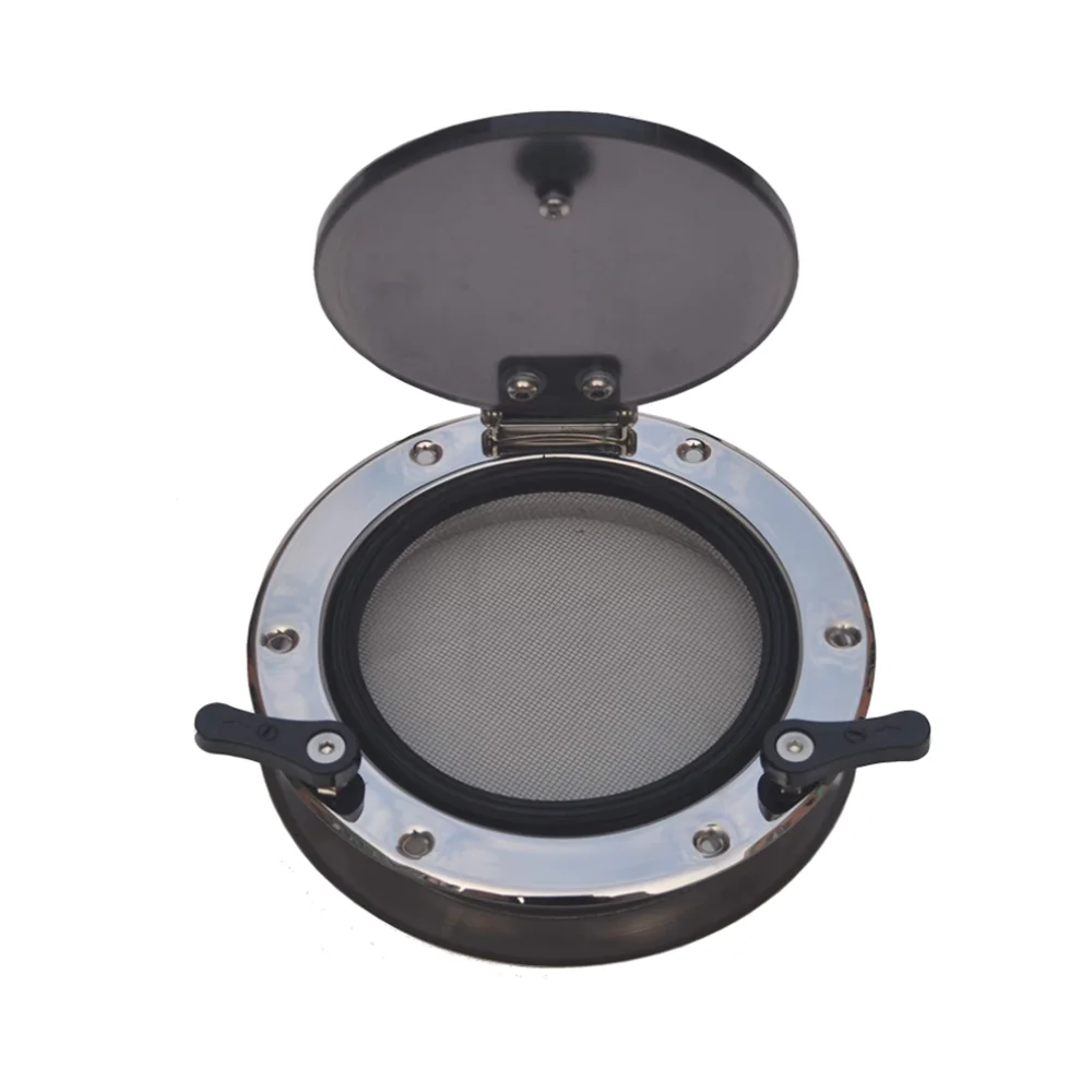 New Round Stainless Steel Porthole Hatch Cover for Boat Deck with Acrylic Marine Windows  Made in China - view 2
