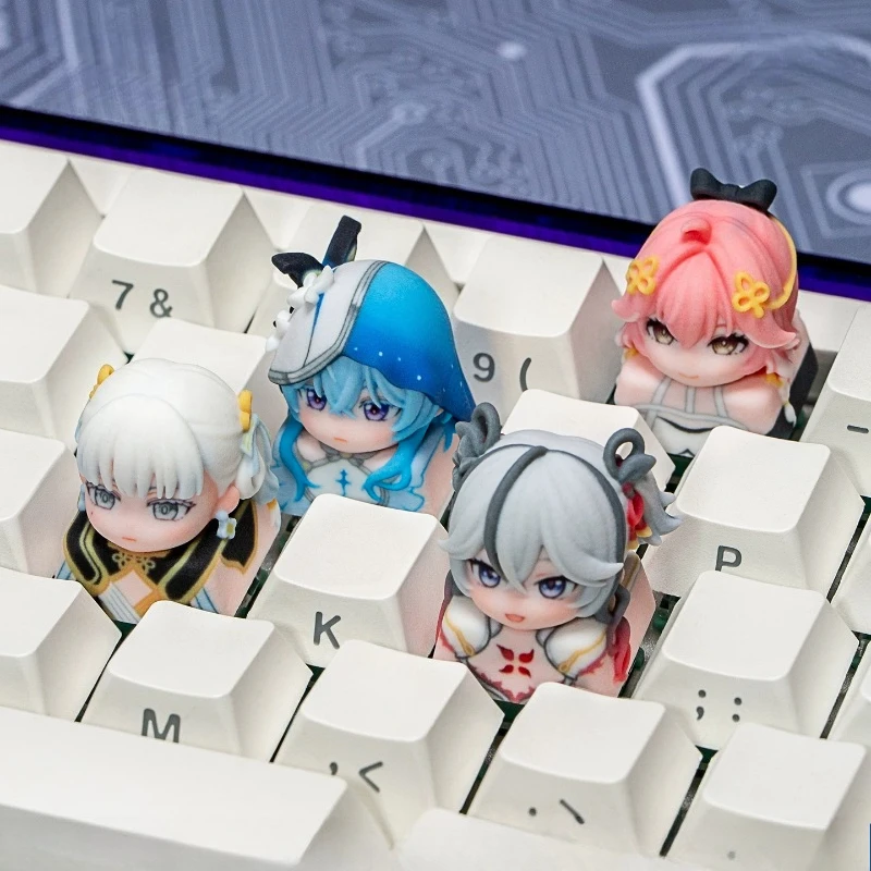 Wuthering Waves Anime Figure ‌Jinhsi The Shorekeeper Camellya Personalized Creativity Single Resin Keycaps Mechanical Keyboard