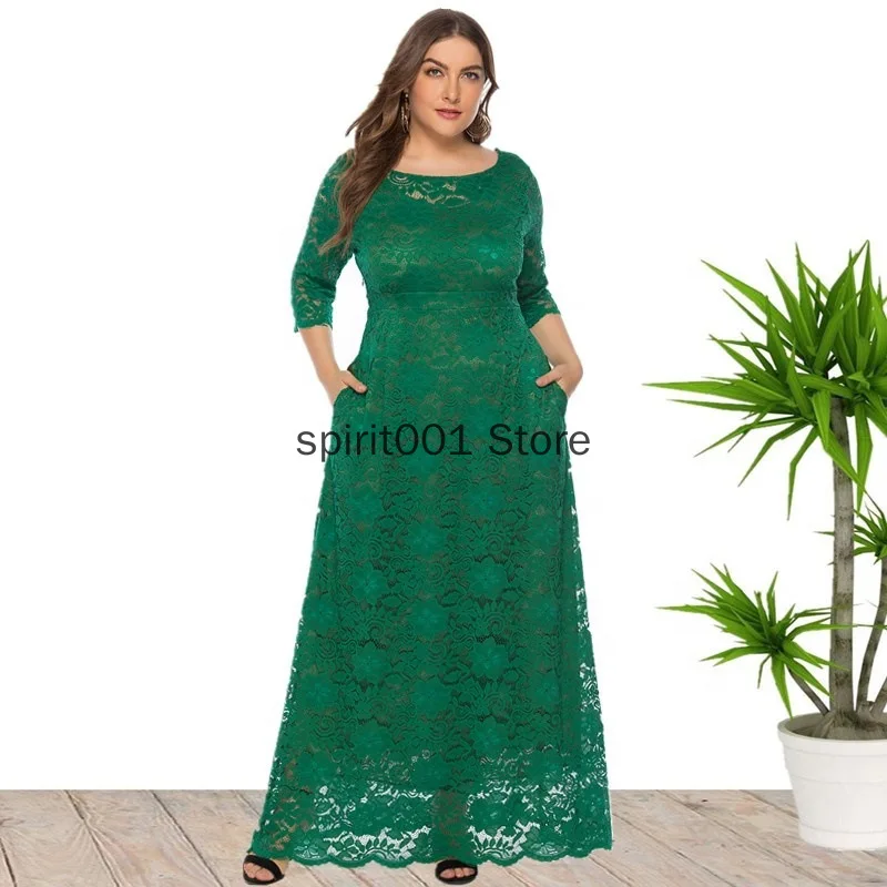 Summer Dress for Women 2023 Elegant Ladies Casual Short Sleeve Beach Short Dress Solid Black Lace Dress Vestidos Plus Size