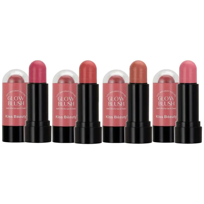 NEW Cheek Lip Tinted Moistured Blush Stick Eyes Cheek and Lip Brighten Cream Bronzer Highlight Stick Matte Contour Makeup