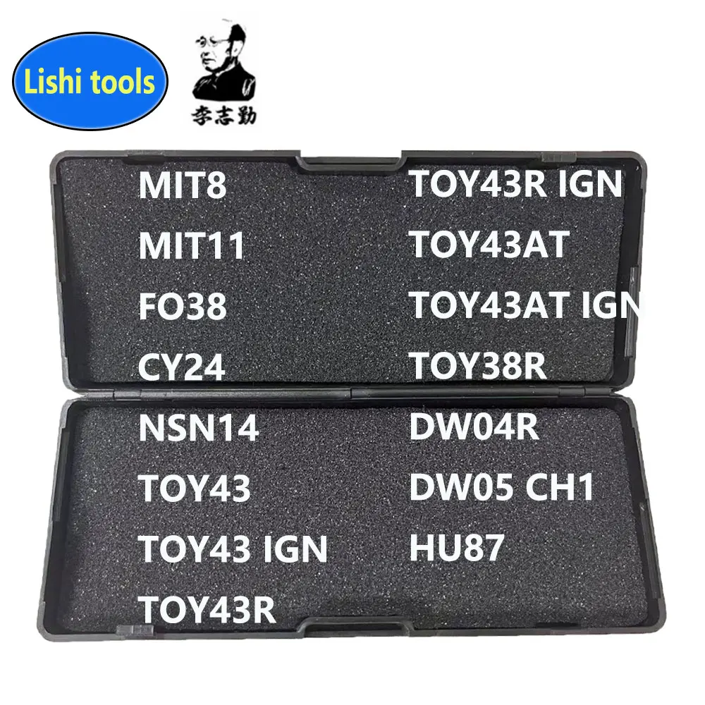 Lishi Tool 2 in 1 2in1 MIT8 MIT11 FO38 CY24 NSN14 TOY43 TOY43AT TOY43R TOY38R DWO4R DOW5 CH1 HU87 Locksmith Tool for Car Key