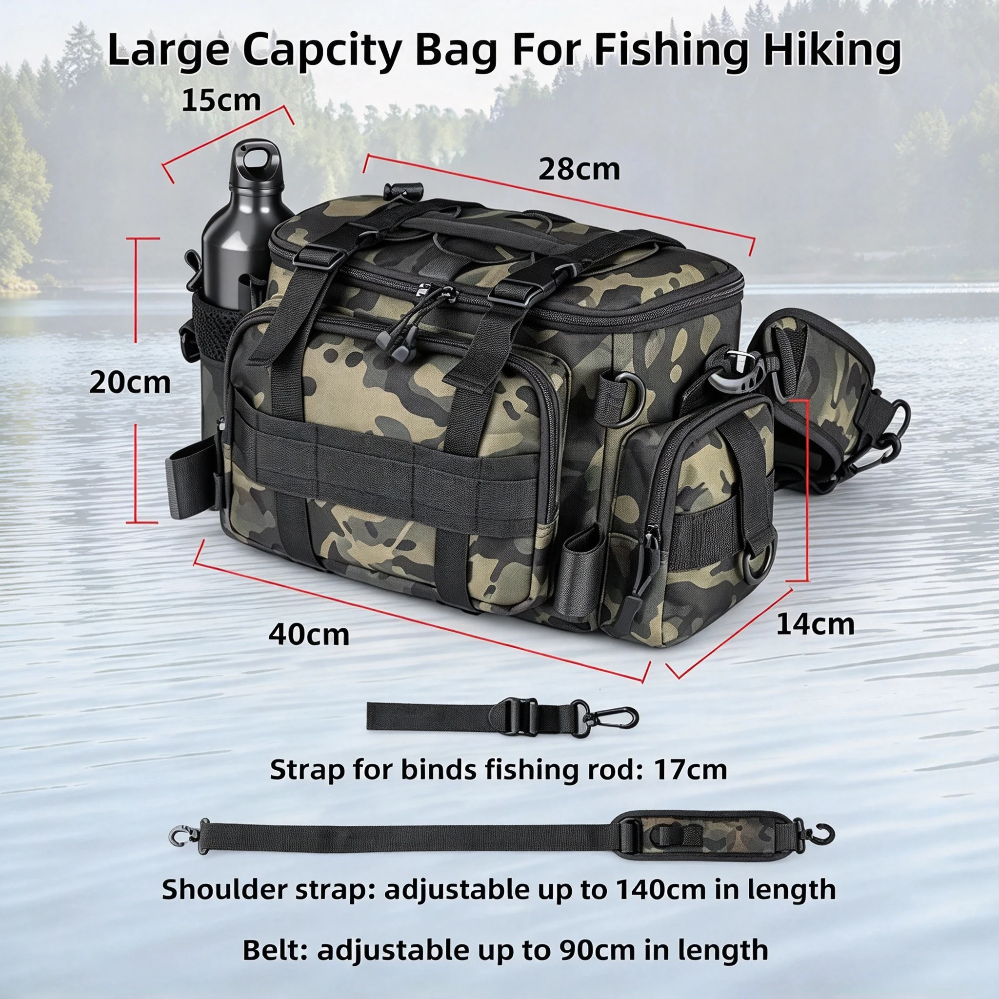 1 unidade de mochila de pesca, - Fishing Equipment Bag avaliação e preço