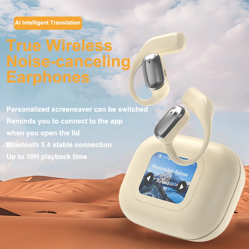 

Simultaneous Interpretation Earphones Noise Canceling Ultra-Long Standby Multi-Languages Ai Translation Touch Screen Earpods