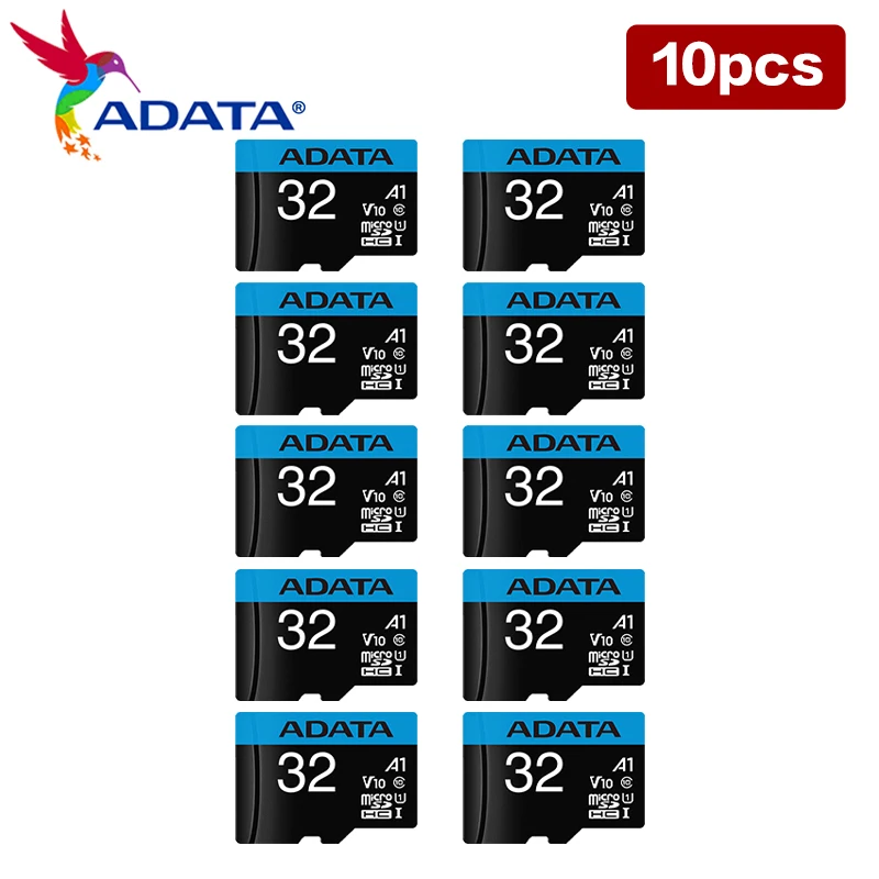 Imagem -05 - Adata-cartão Micro sd de Alta Velocidade Cartão de Memória Flash 32gb 64gb 128gb Sdxc Sdhc C10 a1 tf Atacado para Telefone Tablet Pcs Peças 10