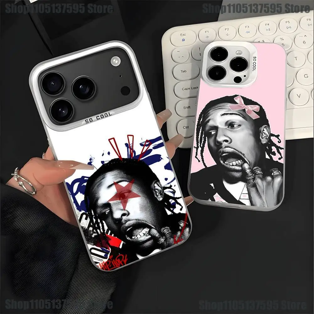 

A-ASAP Rocky Rapper Phone Case For iPhone 17,16,15,14,13,12,11,Pro,XS,Max,Plus,Mini,SE4,E White Matte Shockproof Cover