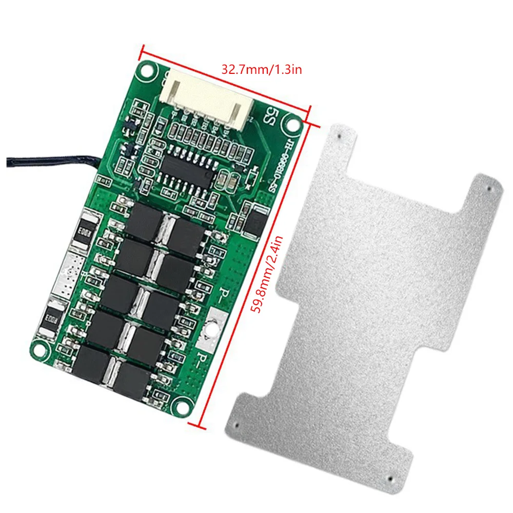 5S 18650 Lithium Battery BMS Charging Protection Board Active Equalisation Module with Temperature Control Thermal Enclosure