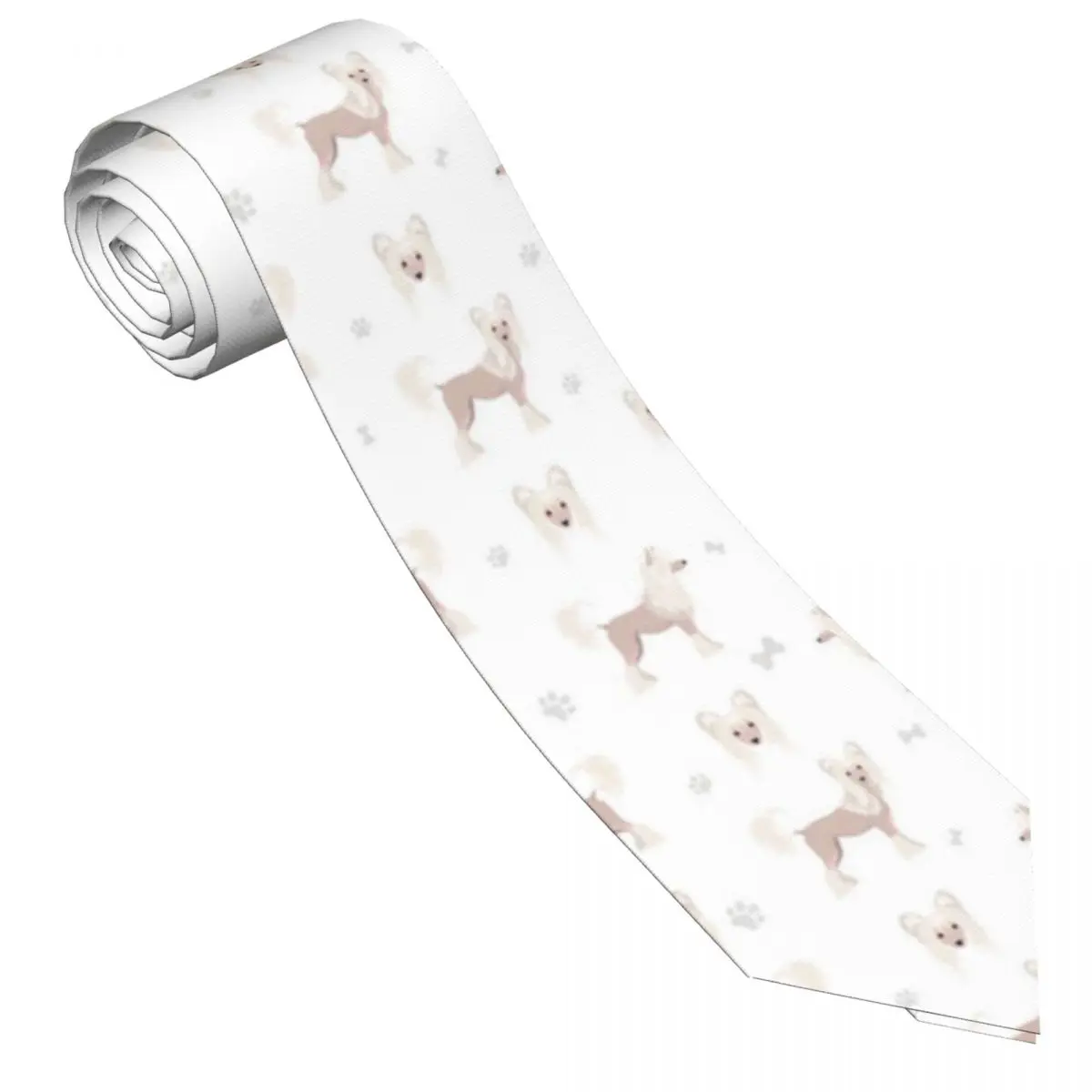 Mens Tie Classic Skinny Crested Dog Neckties Narrow Collar Slim Casual Tie Accessories Gift