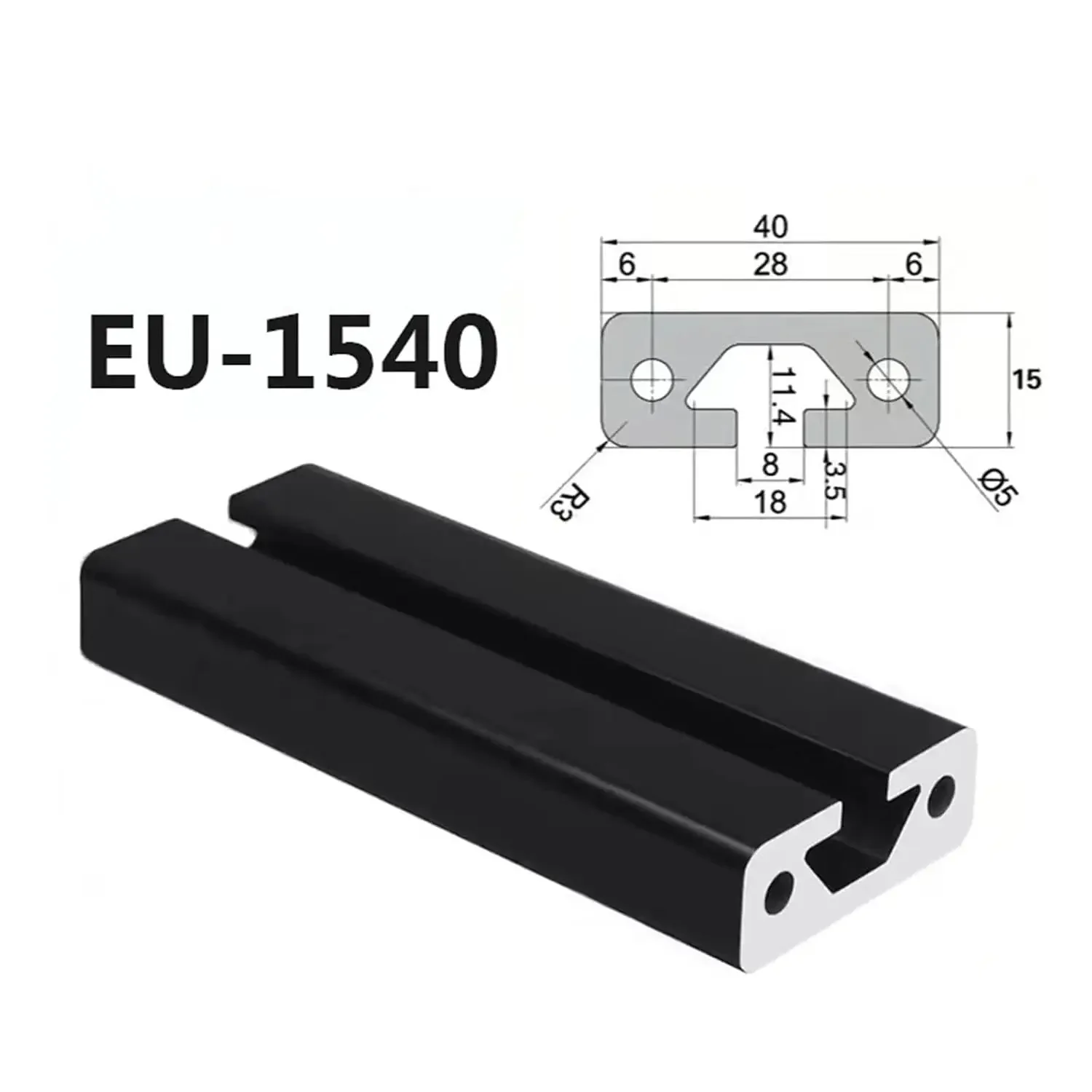 1540 Anodized Aluminum Profile Extrusion Frame Linear Rail Guide for Workbenches Display Cabinets Furniture Cargo Racks Framewor