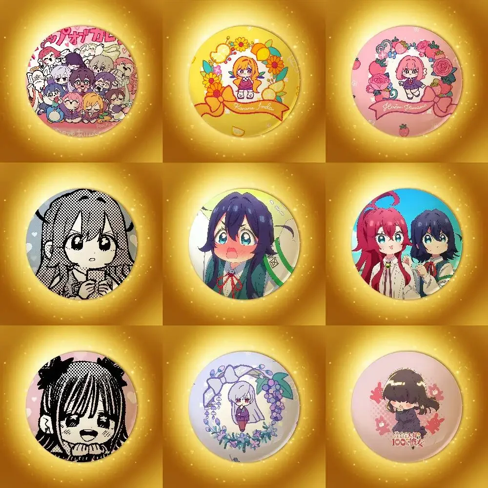 The 100 Girlfriends Who REALLY Love You Enamel Pins Handmade Round Brooch L Killer Yagami Light Cosplay Badge Backpacks