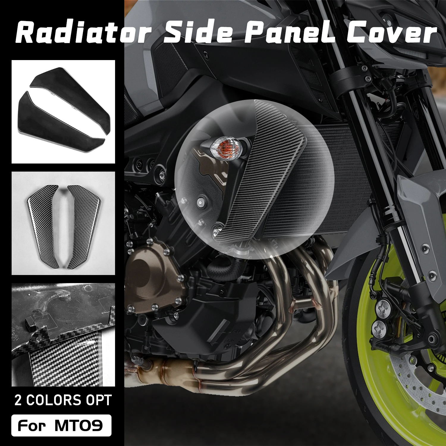 

Motorcycle Accessories Radiator Tank Side Panels Protector Cover Fairing For Yamaha MT09 For MT-09 MT 09 2017 2018 2019 2020