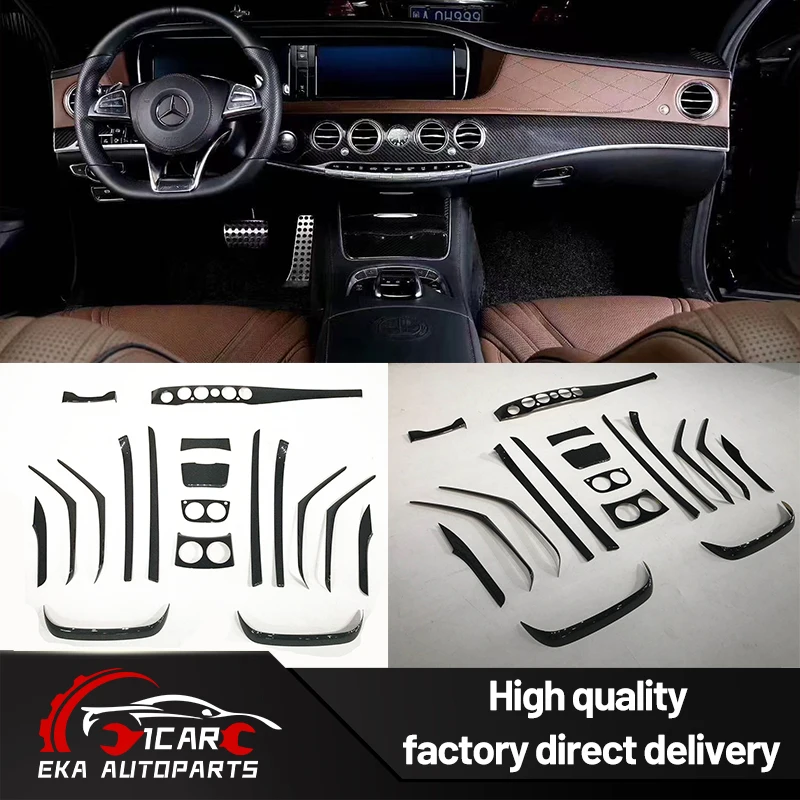 

For Benz S Class W222 S320l Luxury/S400 Interiors 2014-2020y Adhesive Style Dry Carbon Interior S320l/S400 Dry Carbon Interior