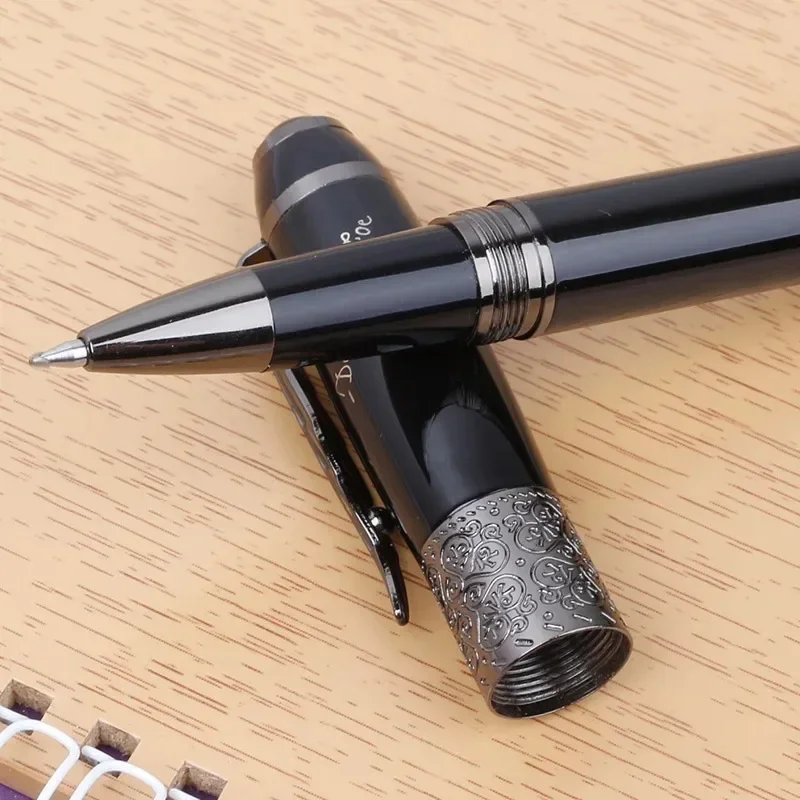 Luxury Design Writer Edition MB Fountain Rollerball Pens Metal Balck Daniel Defoe Ballpoint Pen with  Maple Clip Serial Number