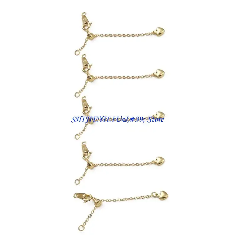 E21F Sturdy Brass Adjustable Chain Portable Keychain with Lobster Clasp Fashion Accessory for Tent and Luggage Daily Use