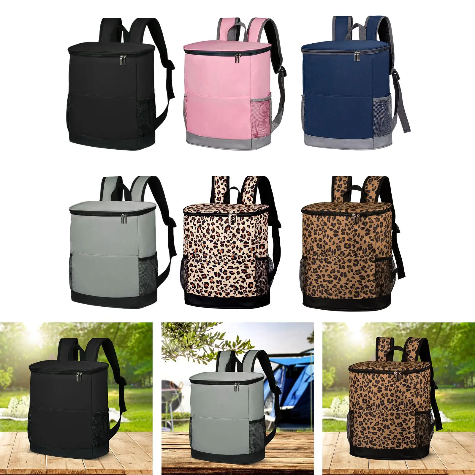 Cooler Rucksack Insulated Backpack Cooler, Large Capacity Soft Cooler Bag for