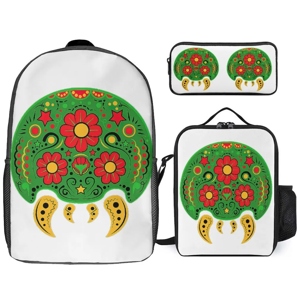 

Metroidss For Sale Secure Cozy Pencil Case 3 in 1 Set 17 Inch Backpack Lunch Bag Pen Bag Sports Activities Unique