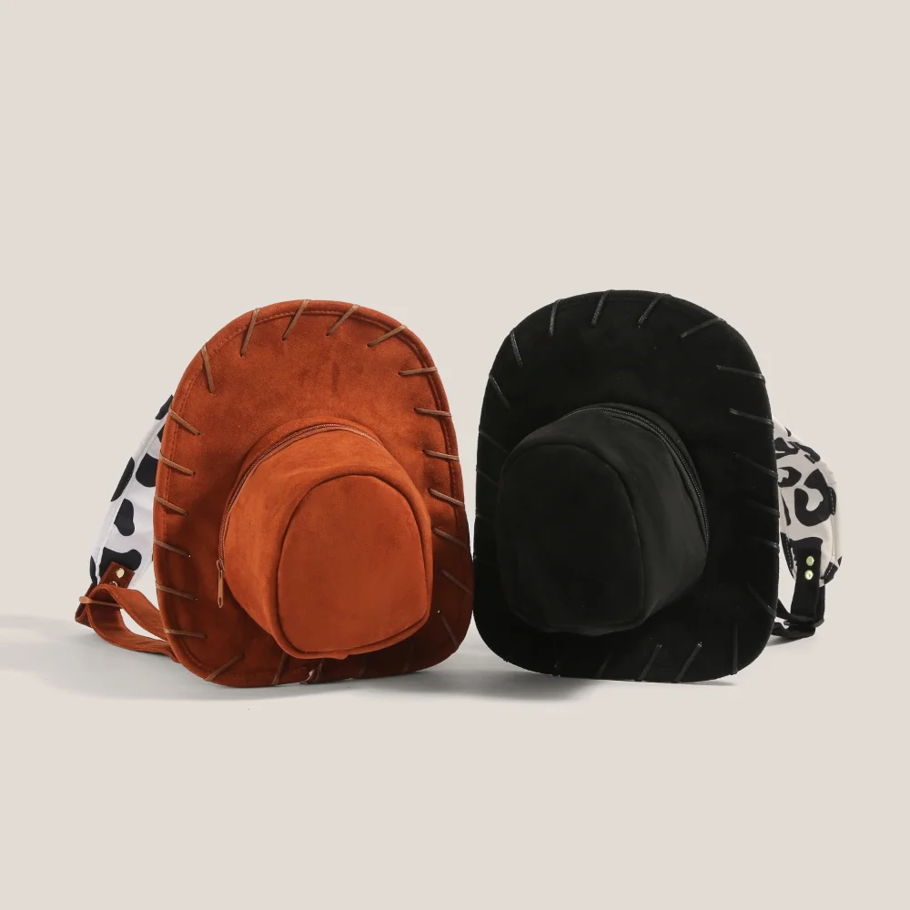 Original Niche Unique Design Hat Shaped Shoulders Bag For Women Cartoon Cute Vintage Outdoor Travel Versatile Backpack