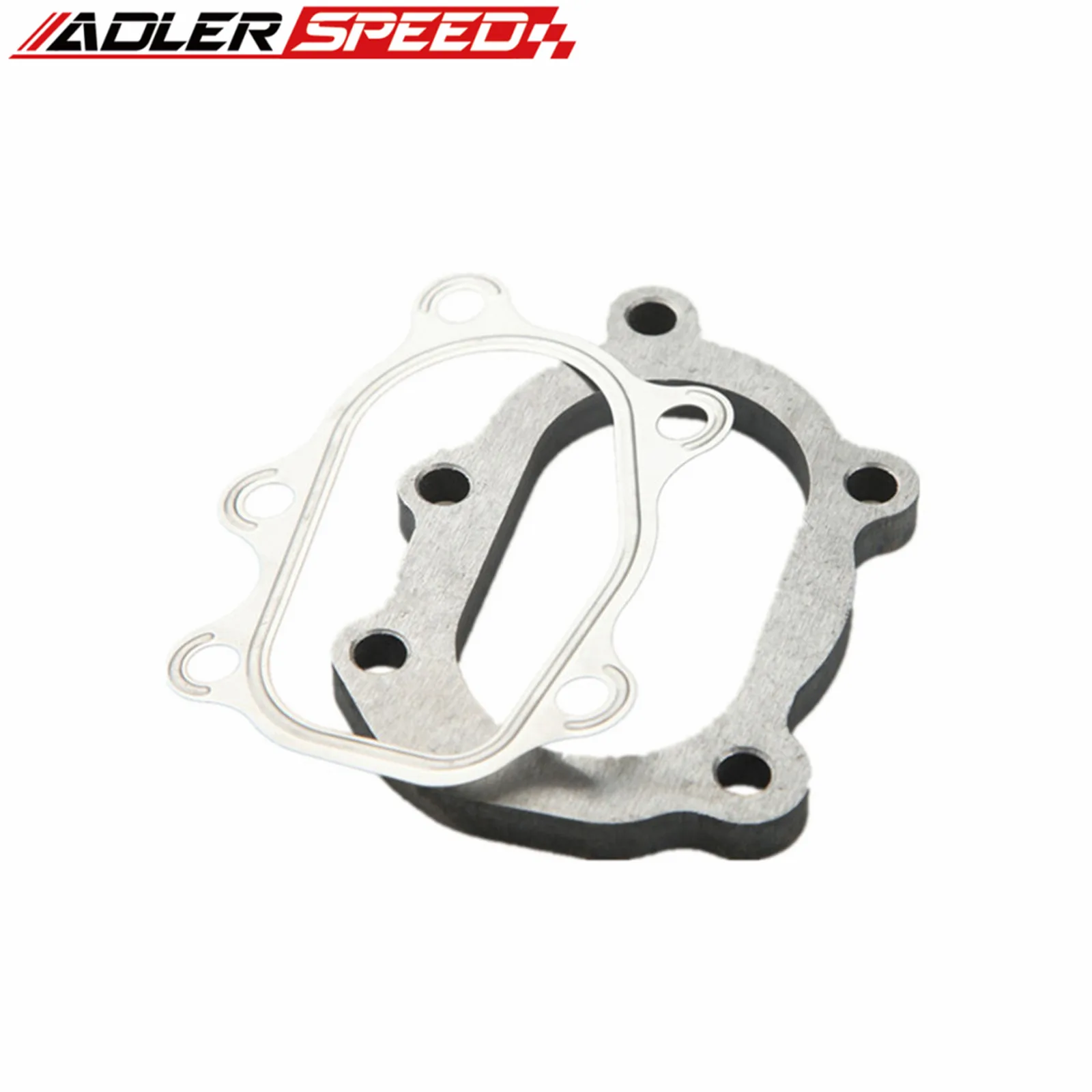 5 Bolt GT25R/GT28R Discharge Flange + For T25 T28 GT25 GT28 GT30 GT32 Gasket