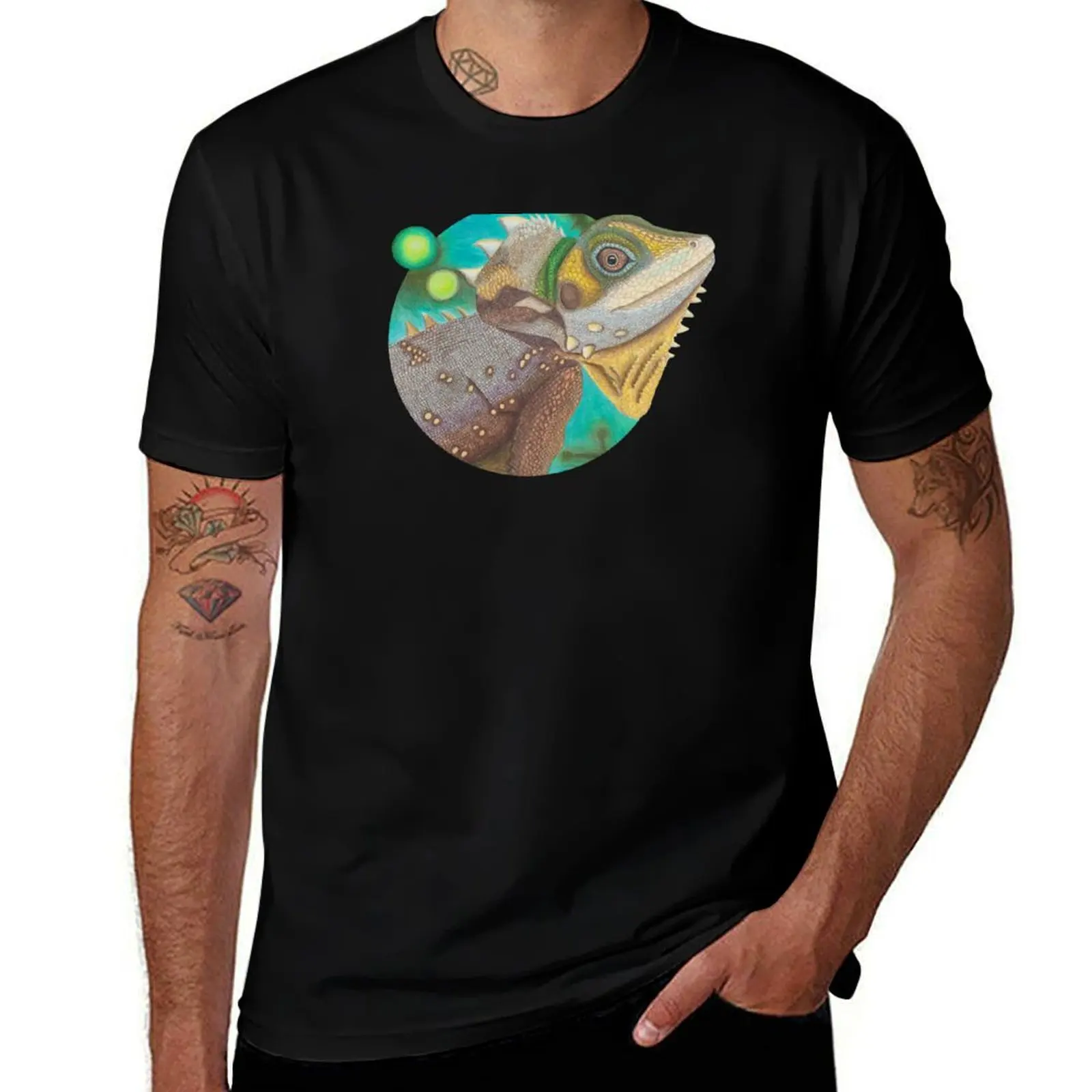Dragon Lizard :: Reptiles and Amphibians T-Shirt Sporty Breathable Short Sleeve T-Shirt